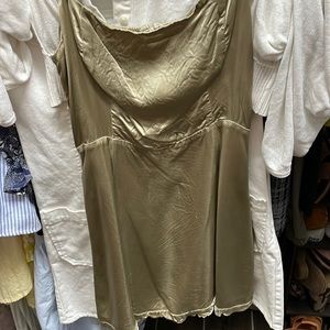 Aritzia sage green mini dress